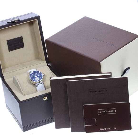 LOUIS VUITTON Tambour Lovely Cup Q13M4 12P/Lug Diamond Quartz Ladies_700581 - Picture 1 of 7